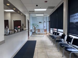 the waiting room for All Star Dental in Chicago